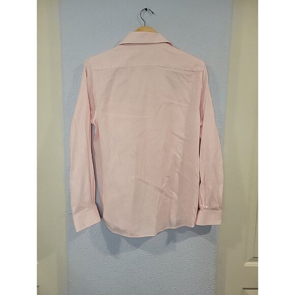 Men’s Michael Kors Button‎ LS Slim Stretch Shirt 15.5 Med 34/35 Pink Texture - Picture 5 of 7